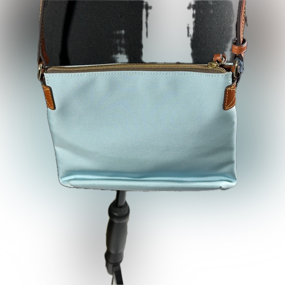 Dooney & Bourke Authentic Nylon Double Zip Crossbody Shoulder Bag Light … - Picture 2 of 10